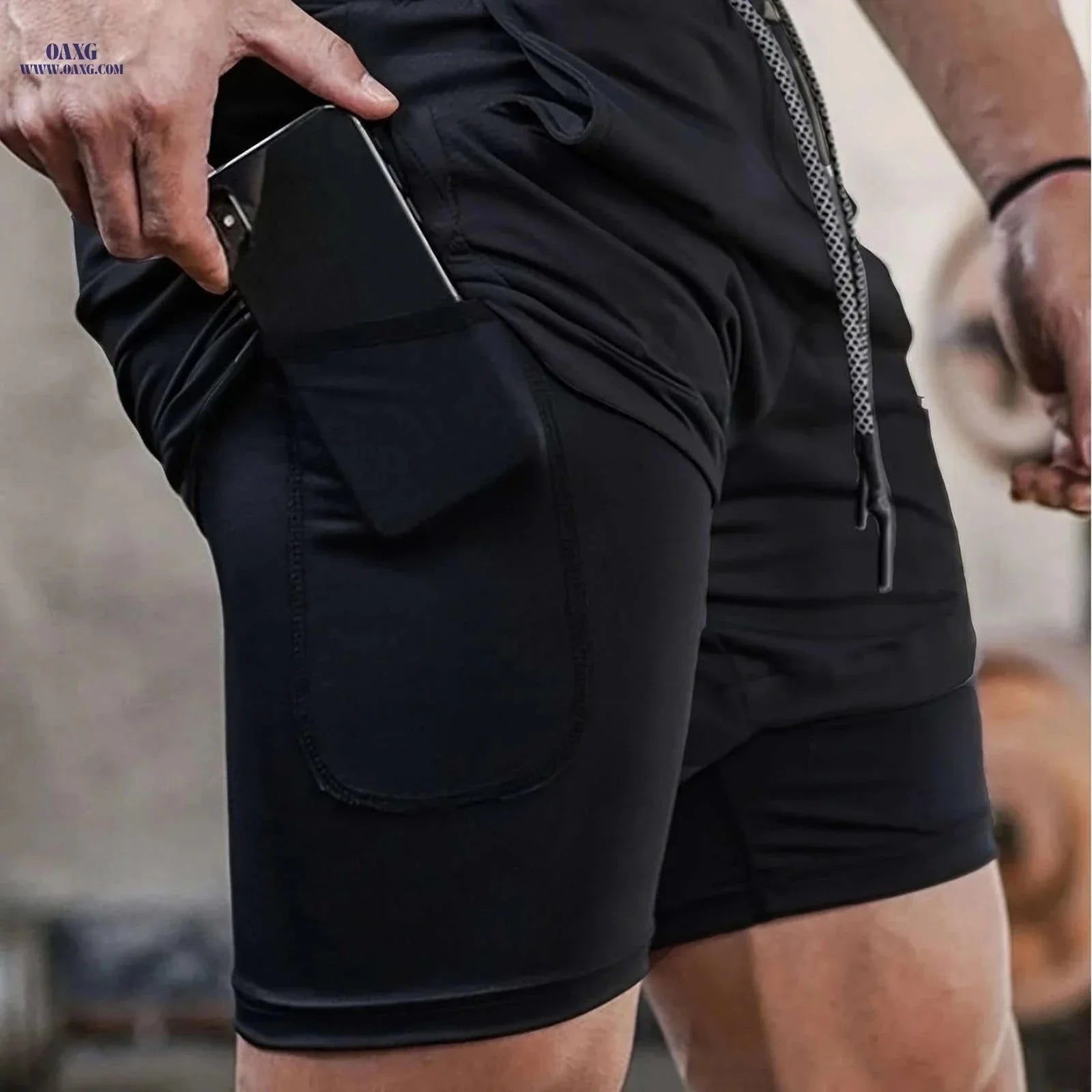 Men's 2-in-1 Casual Shorts - Perfect for Running & Workout Activities
