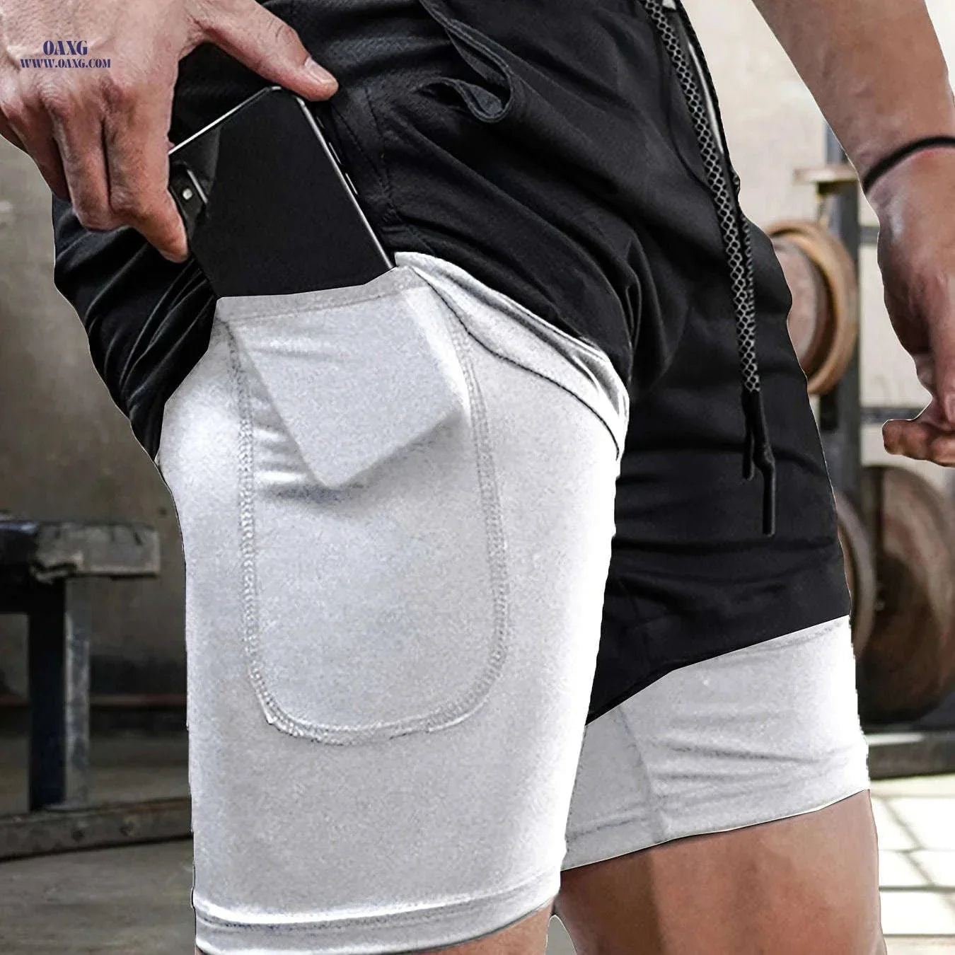 Men's 2-in-1 Casual Shorts - Perfect for Running & Workout Activities