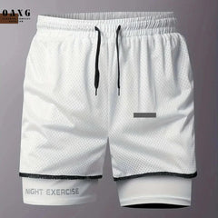 Men's 2-in-1 Sports Shorts - Quick-Drying, Breathable Mesh Design