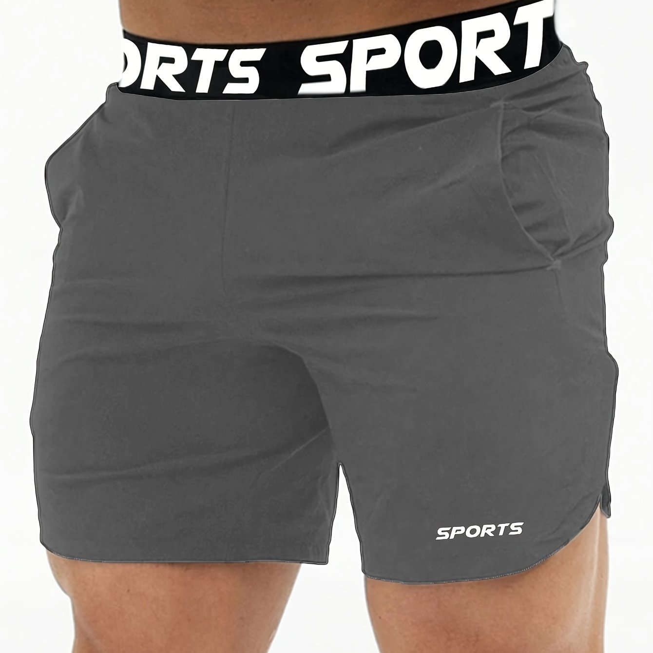 Men’s Athletic Shorts - Lightweight Polyester, Comfortable Fit for Sports