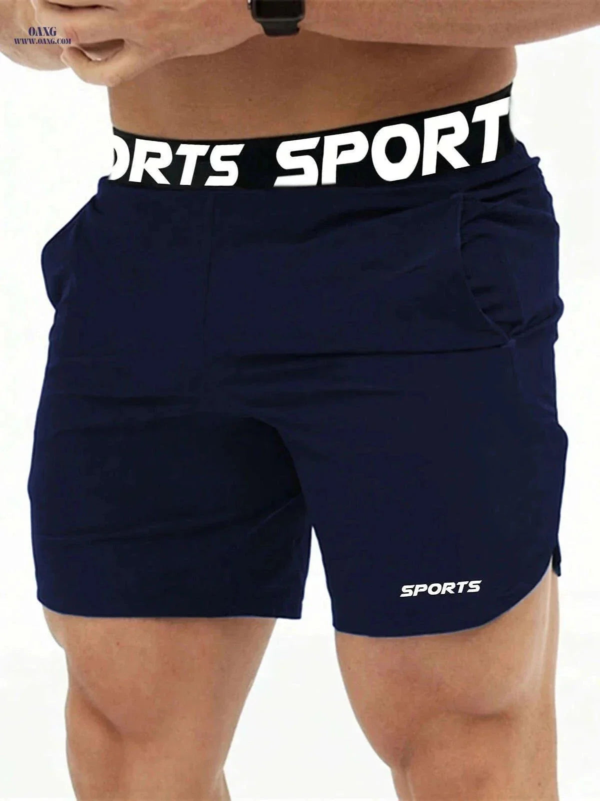 Men’s Athletic Shorts - Lightweight Polyester, Comfortable Fit for Sports