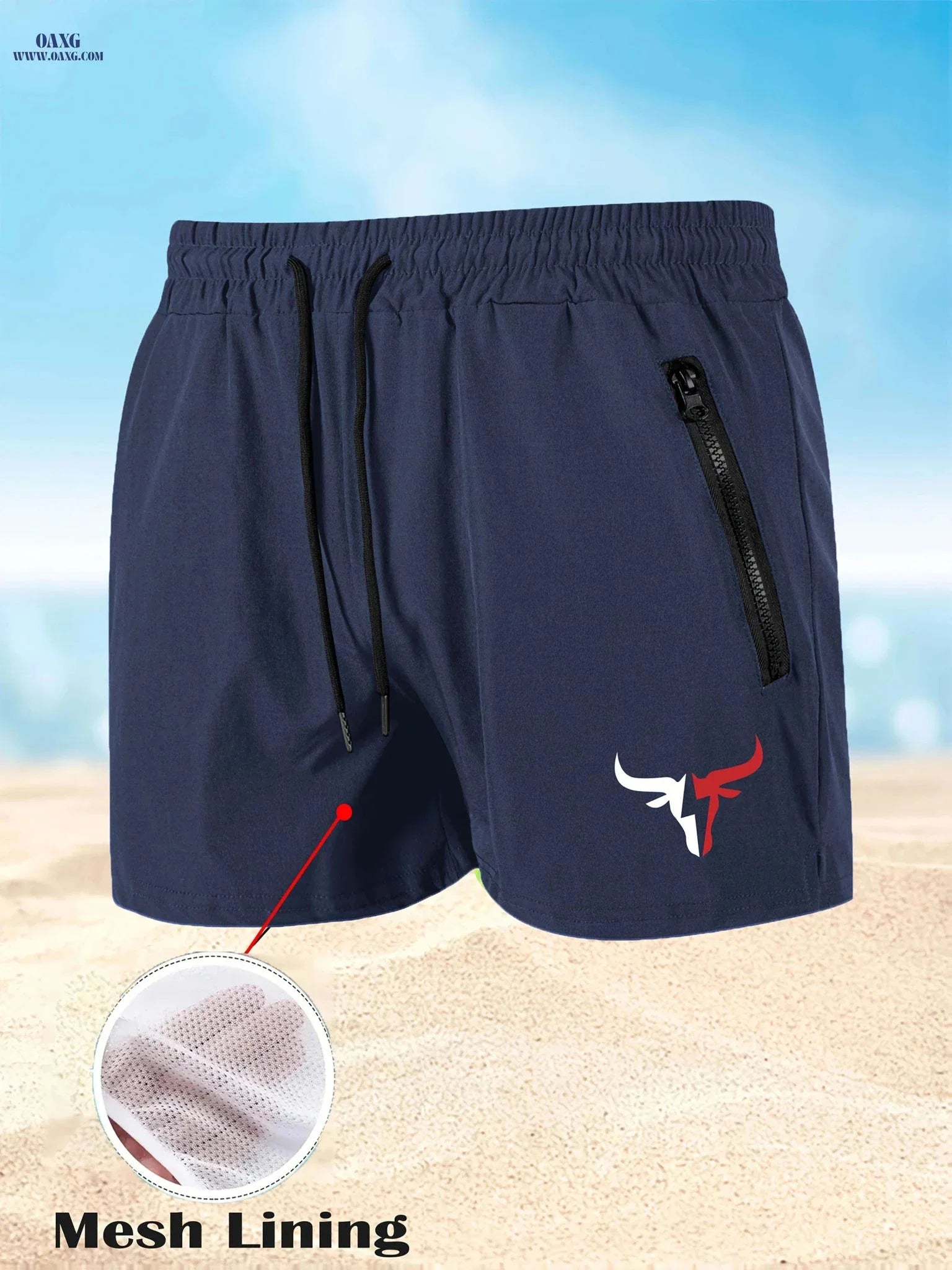 Men's Breathable Sports Shorts - Lightweight Cooling for Beach Fun