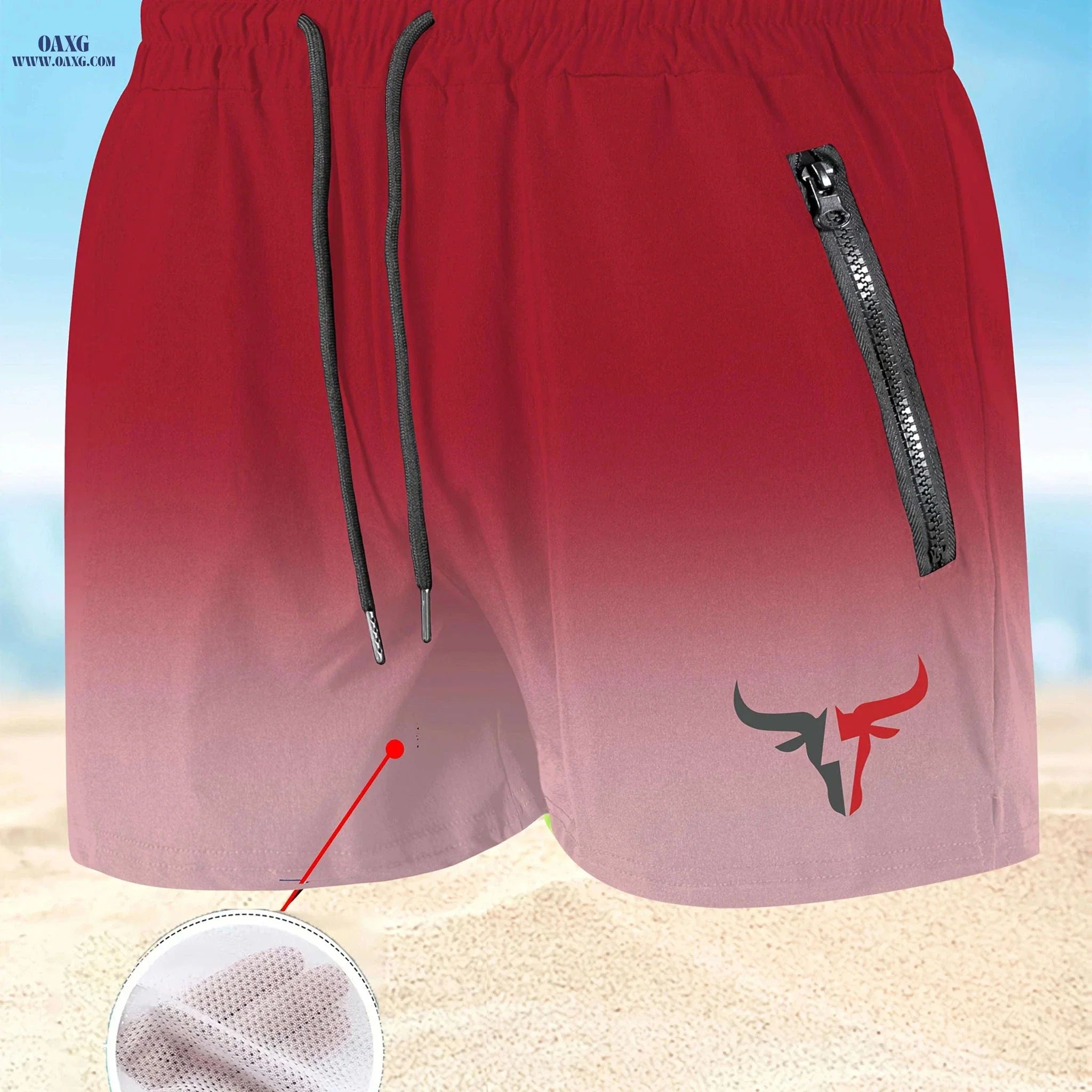 Men's Breathable Sports Shorts - Lightweight Cooling for Beach Fun