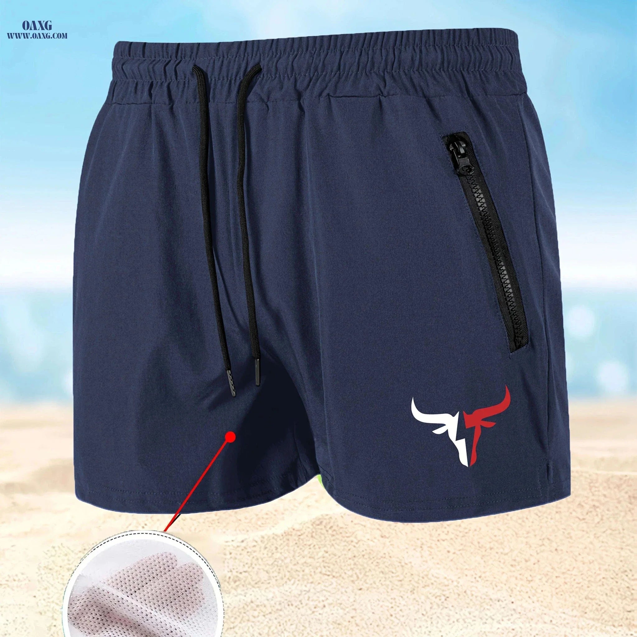 Men's Breathable Sports Shorts - Lightweight Cooling for Beach Fun