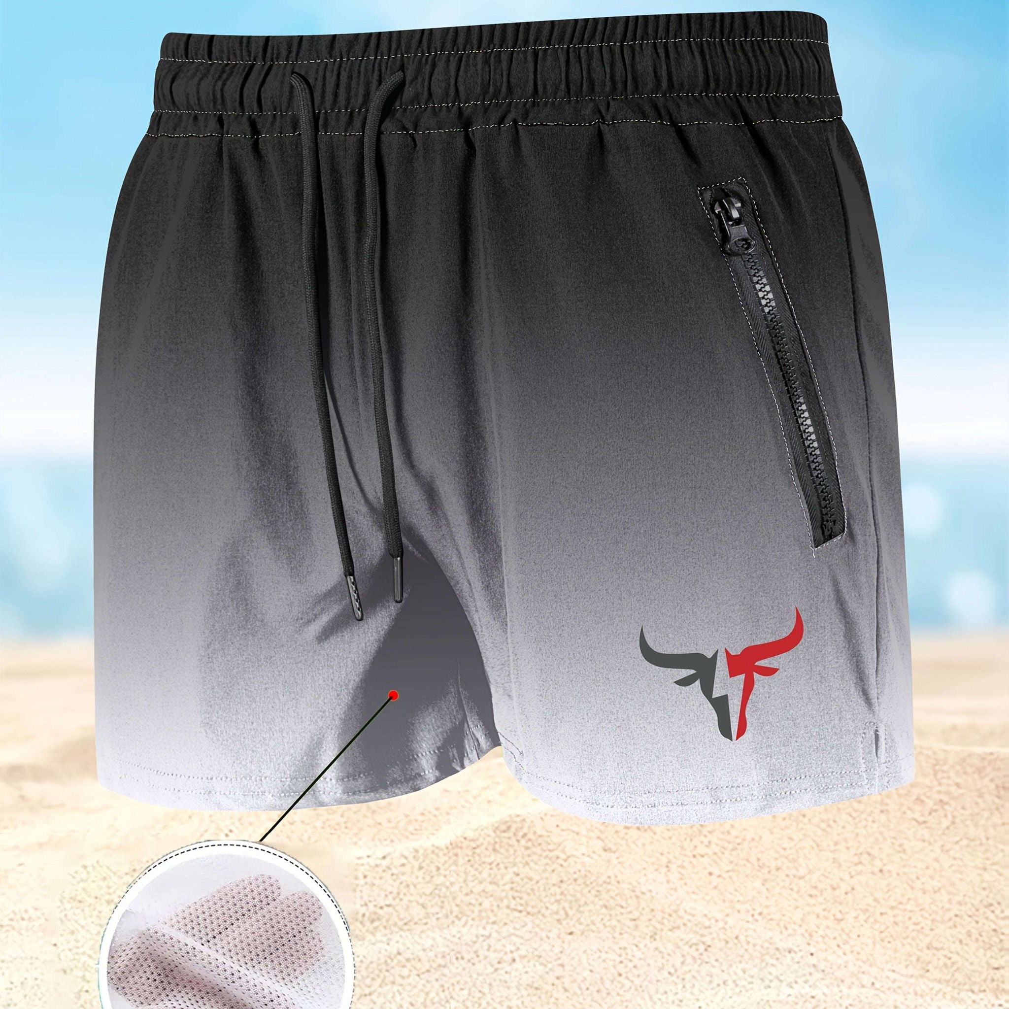 Men's Breathable Sports Shorts - Lightweight Cooling for Beach Fun