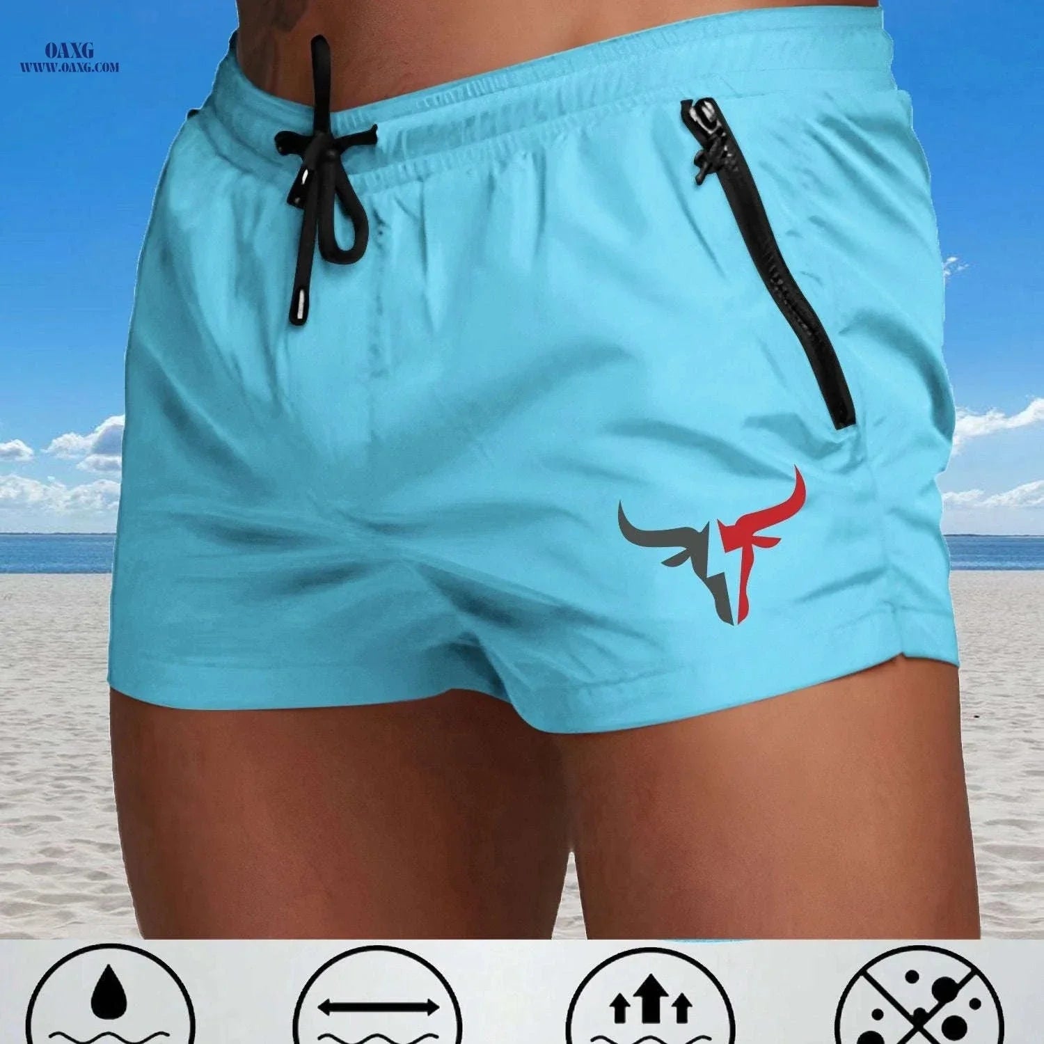 Men's Breathable Sports Shorts - Lightweight Cooling for Beach Fun