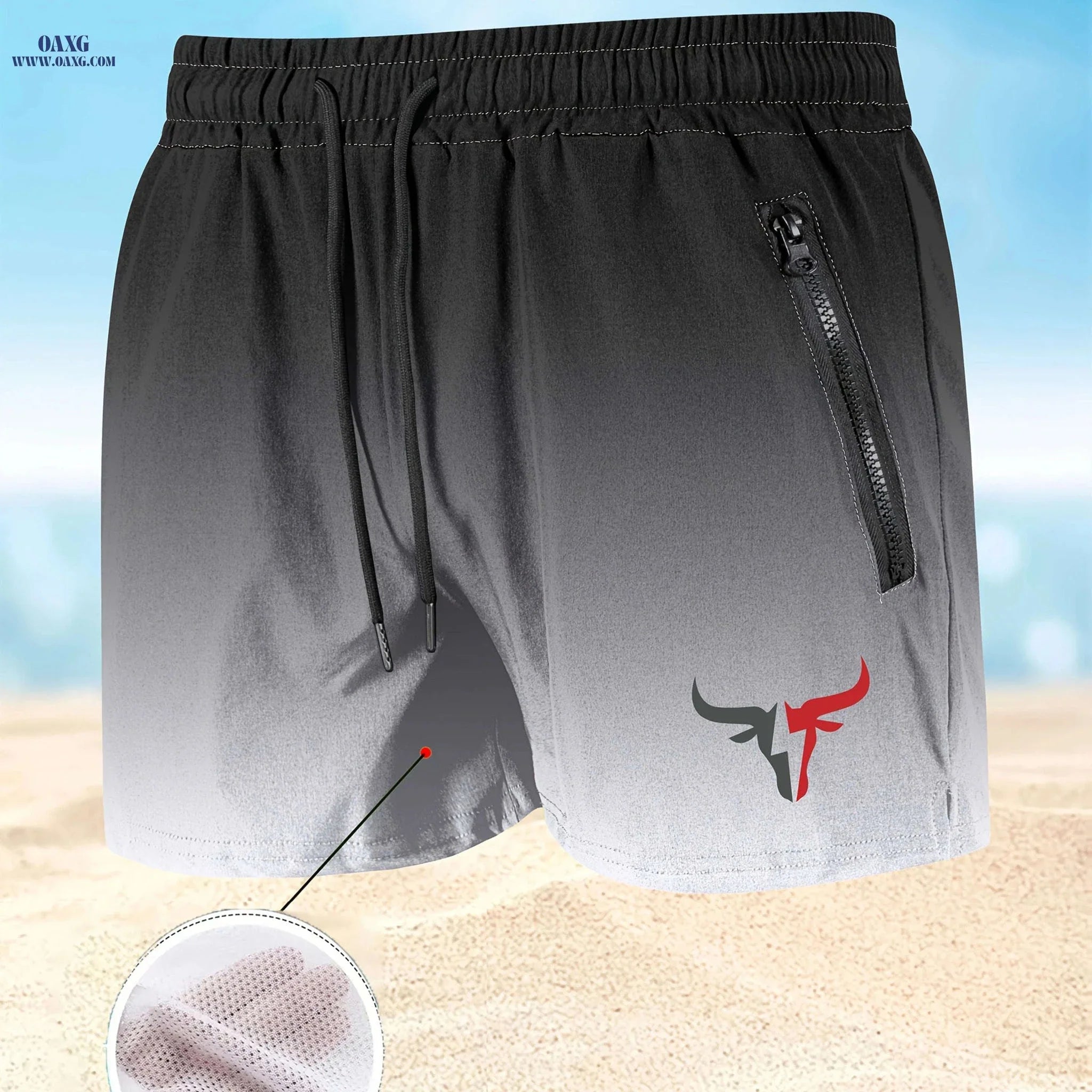 Men's Breathable Sports Shorts - Lightweight Cooling for Beach Fun