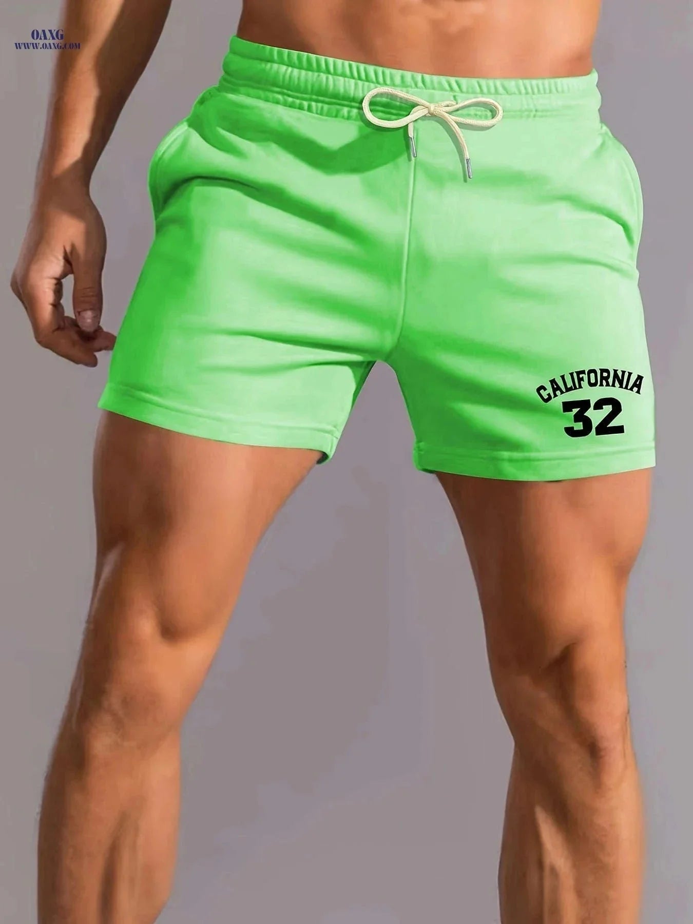 Men's Casual Athletic Shorts - Breathable Polyester with Pockets