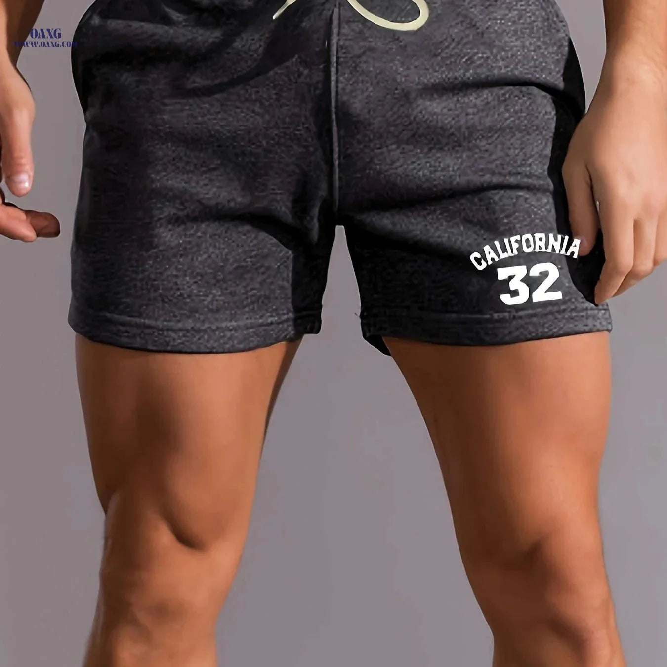 Men's Casual Athletic Shorts - Breathable Polyester with Pockets