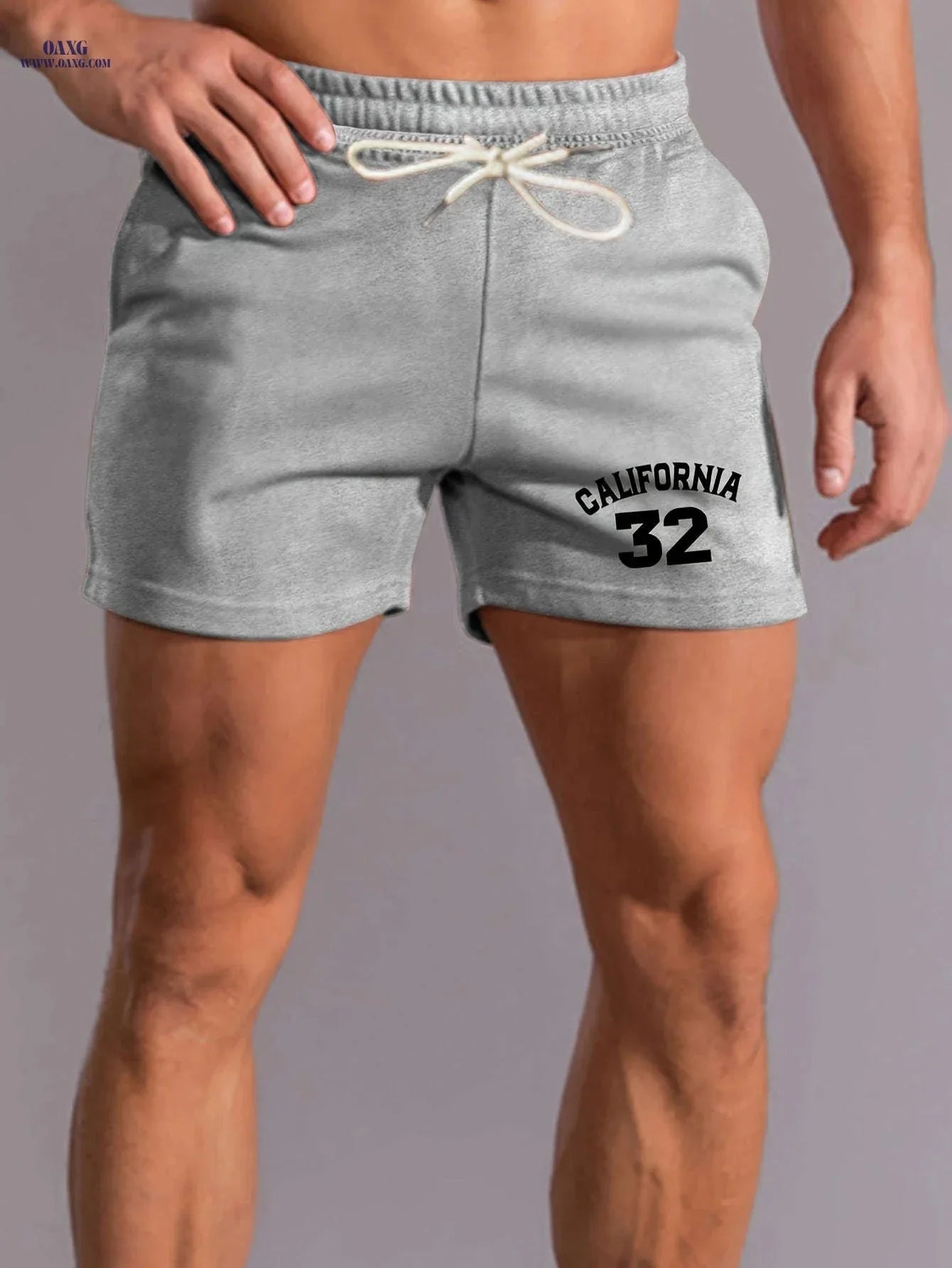 Men's Casual Athletic Shorts - Breathable Polyester with Pockets