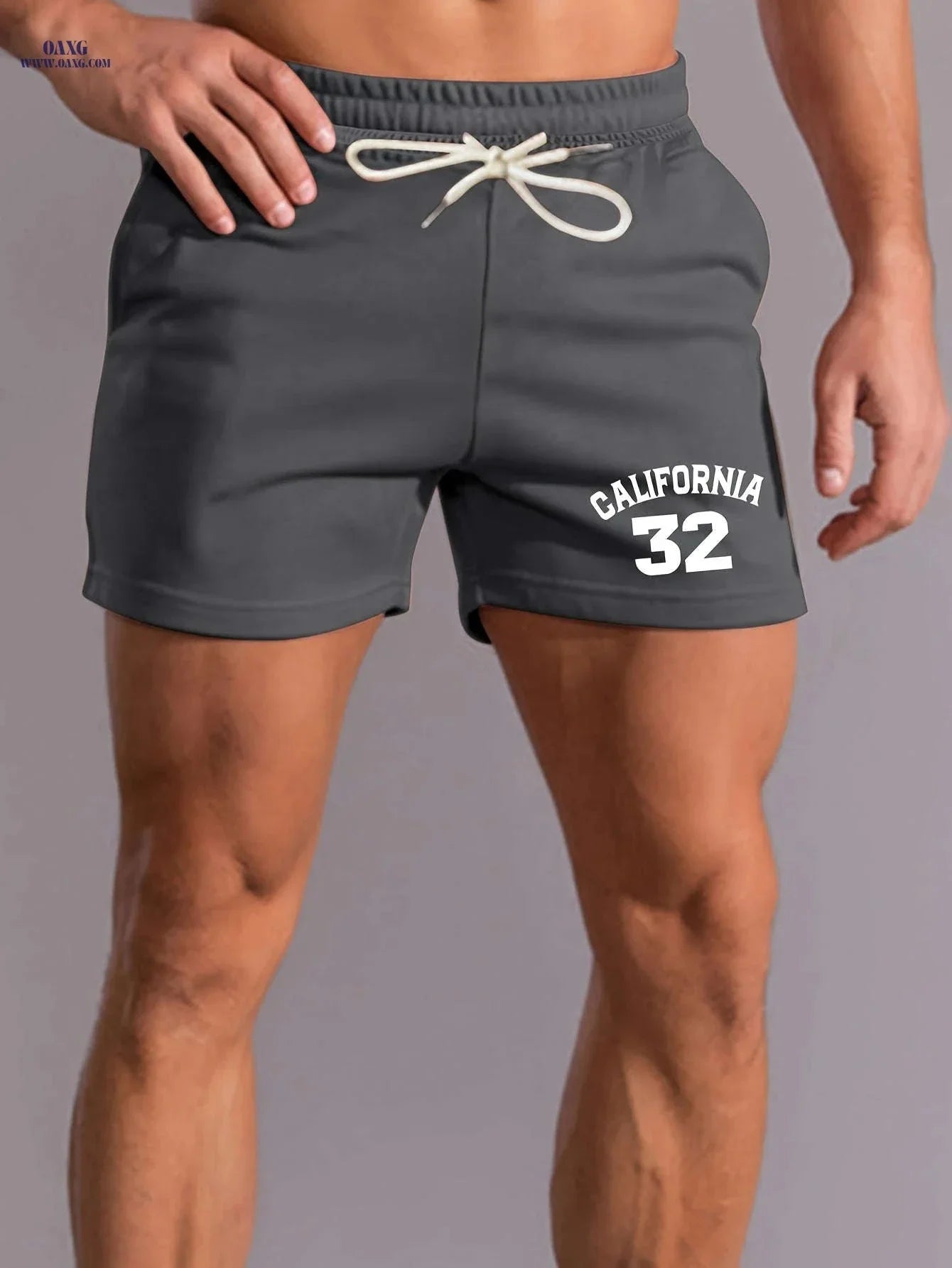 Men's Casual Athletic Shorts - Breathable Polyester with Pockets