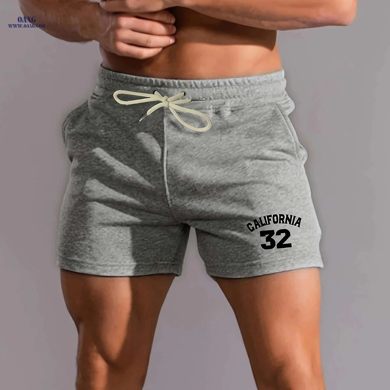Men's Casual Athletic Shorts - Breathable Polyester with Pockets