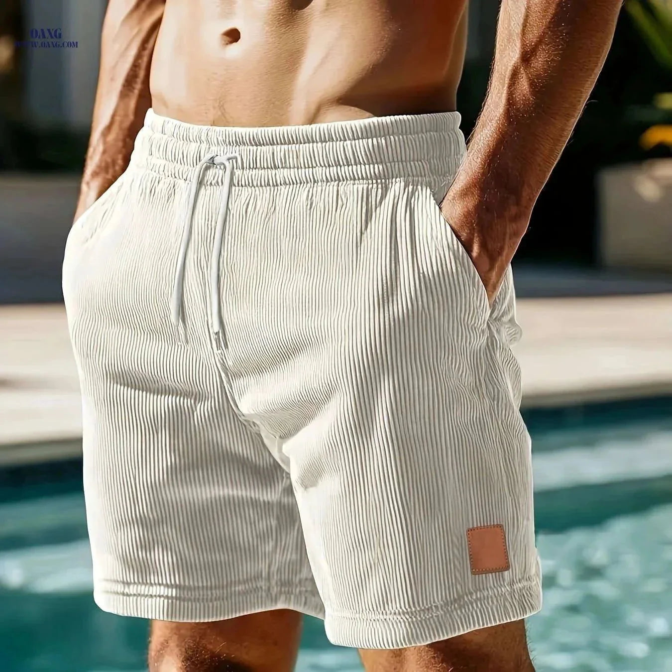 Men's Casual Corduroy Jogging Shorts - Comfortable Summer Fashion