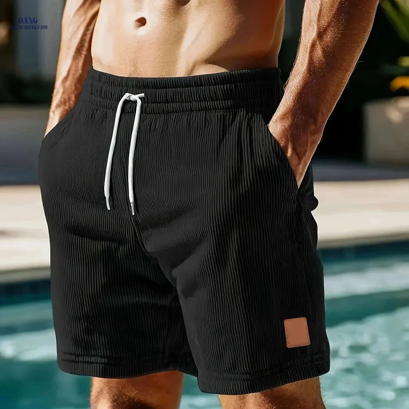 Men's Casual Corduroy Jogging Shorts - Comfortable Summer Fashion