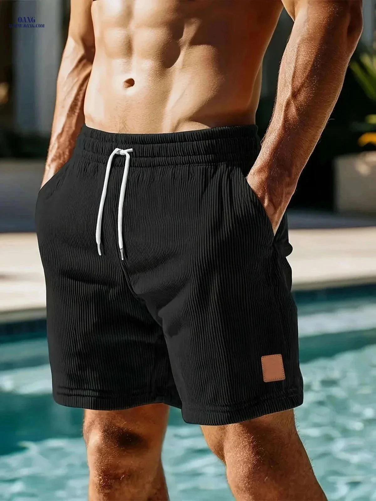 Men's Casual Corduroy Jogging Shorts - Comfortable Summer Fashion