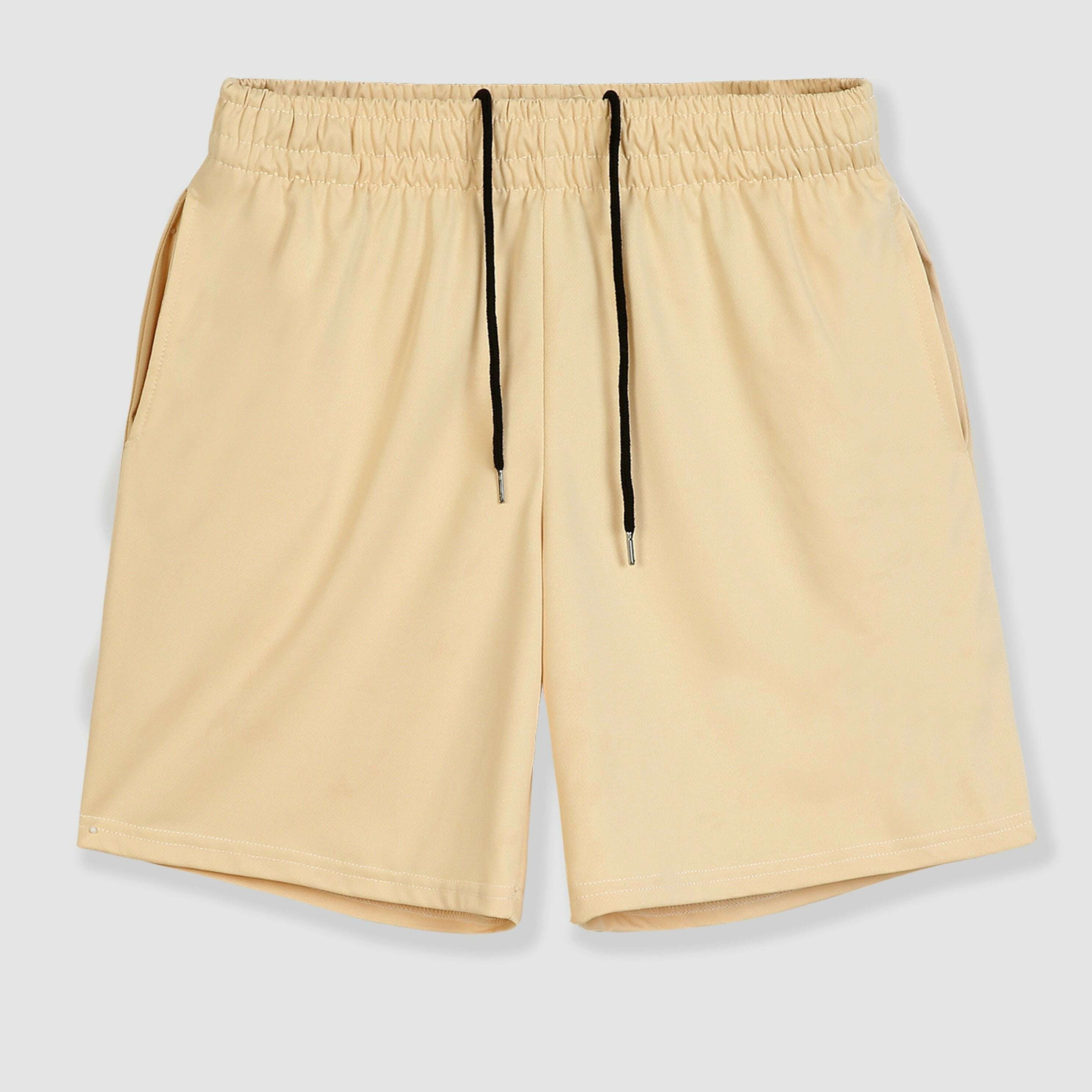 Men's Casual Drawstring Shorts - Moisture-Wicking, Side Pockets