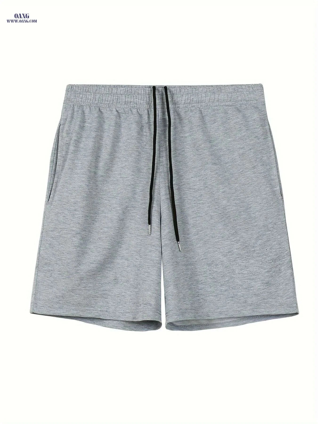 Men's Casual Drawstring Shorts - Moisture-Wicking, Side Pockets
