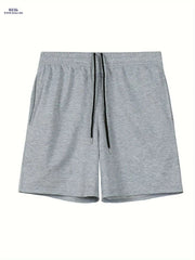 Men's Casual Drawstring Shorts - Moisture-Wicking, Side Pockets