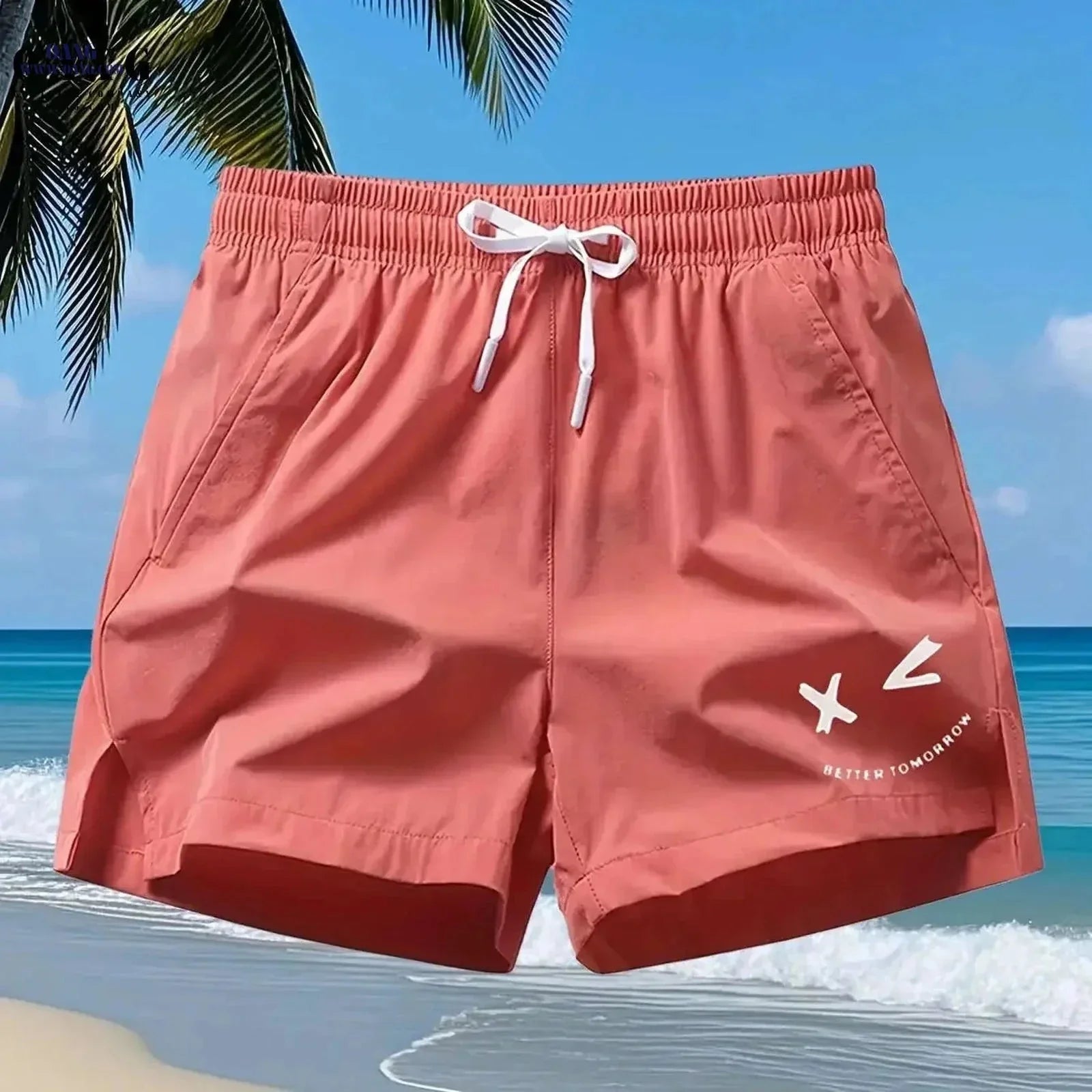 Men's Casual Sports Shorts - Quick-Drying, Zippered Pockets, Stretchy