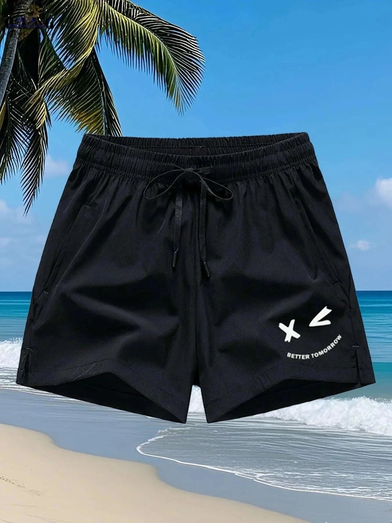 Men's Casual Sports Shorts - Quick-Drying, Zippered Pockets, Stretchy
