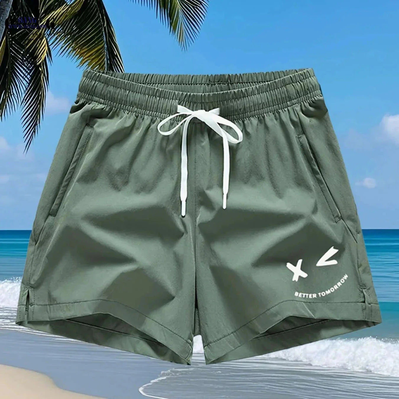 Men's Casual Sports Shorts - Quick-Drying, Zippered Pockets, Stretchy