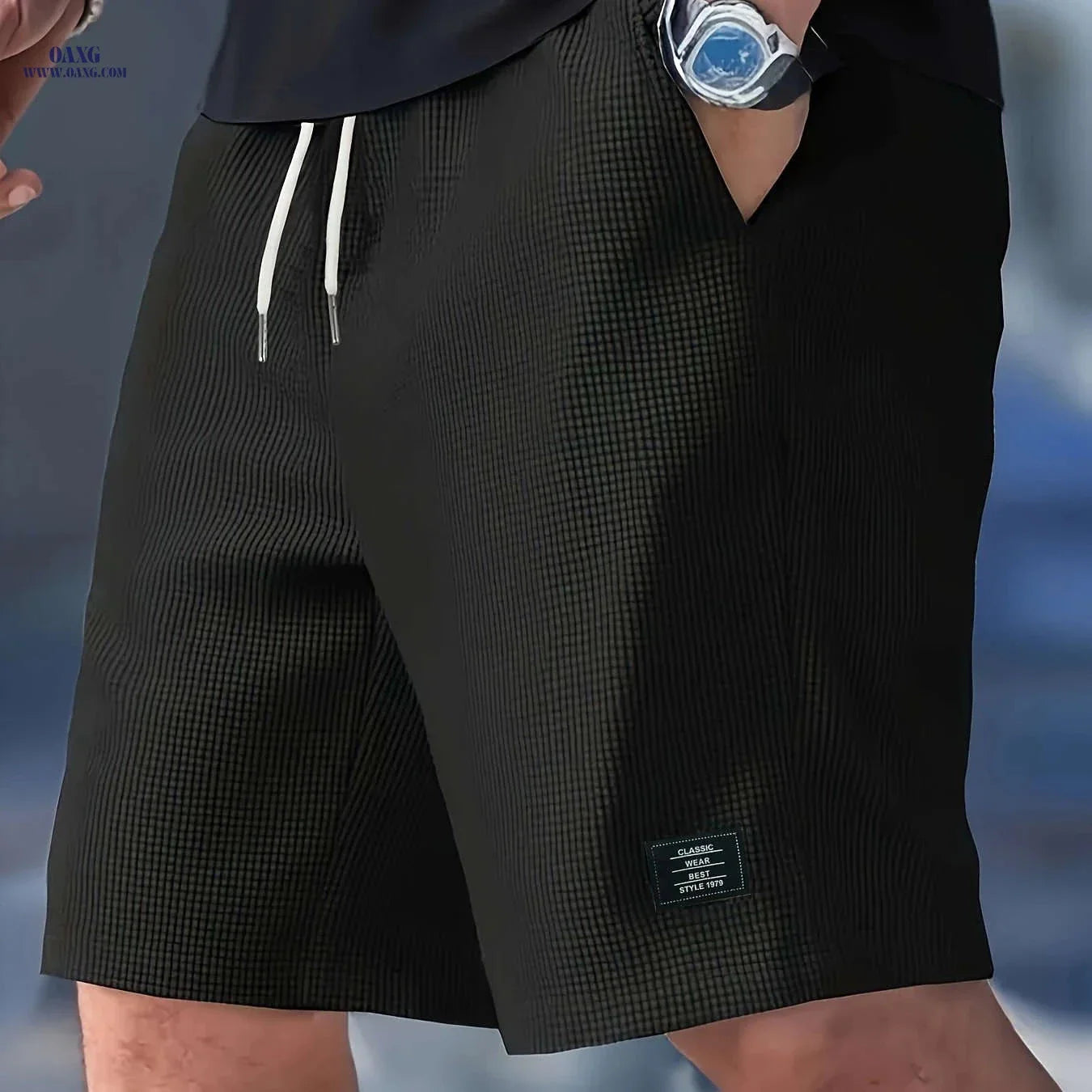 Men's Fashion Corduroy Shorts - Casual Beach Style with Stretch Fabric