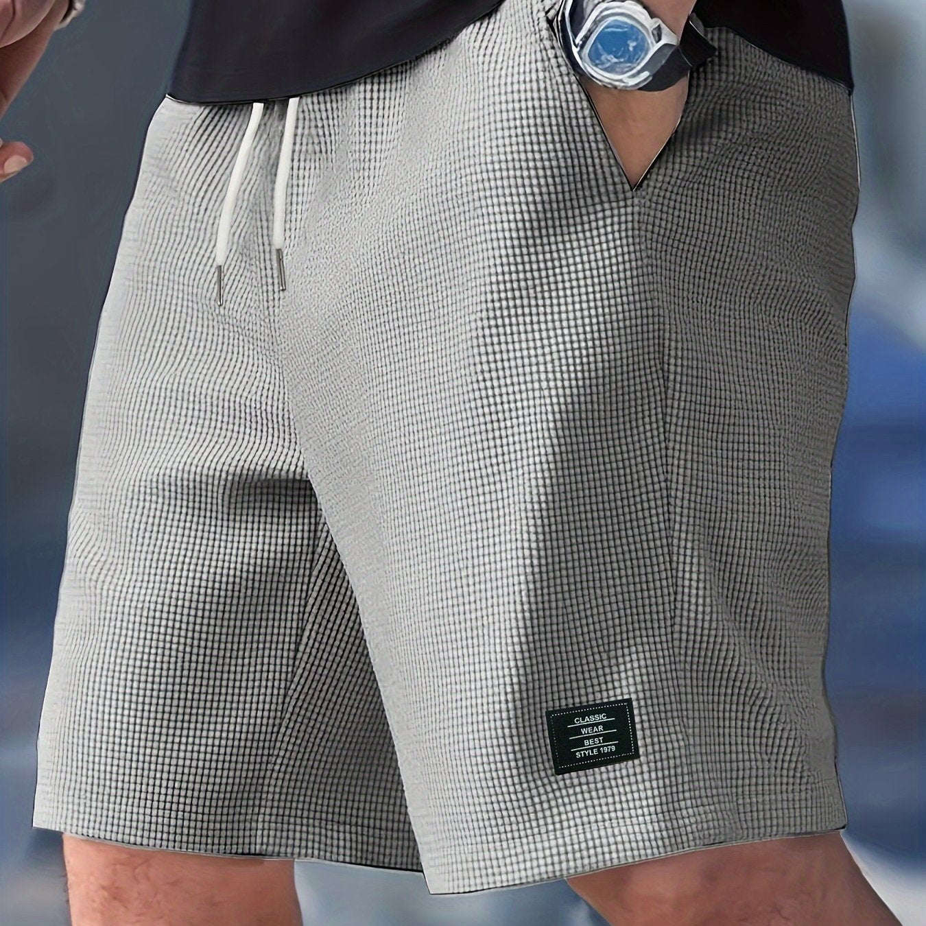 Men's Fashion Corduroy Shorts - Casual Beach Style with Stretch Fabric