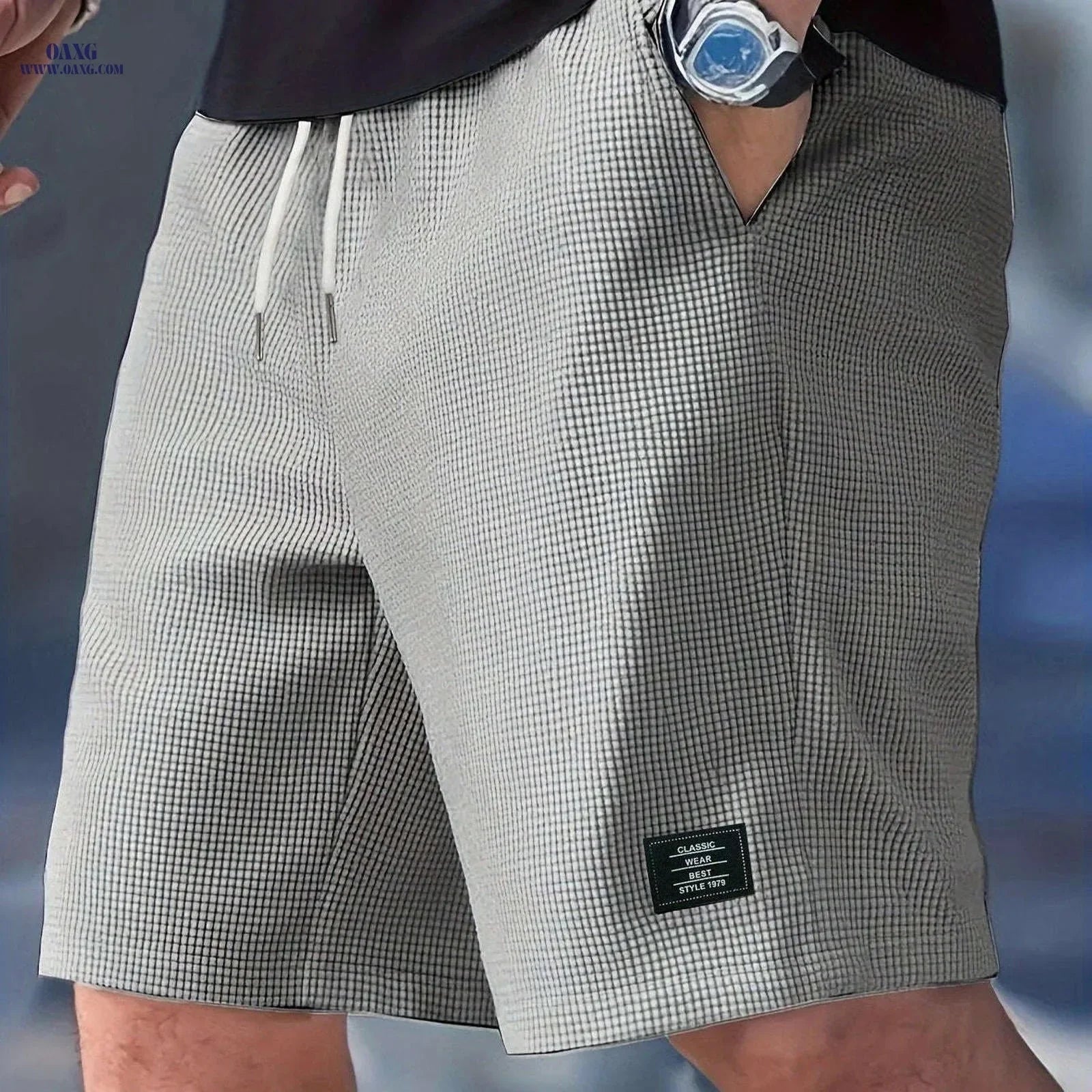 Men's Fashion Corduroy Shorts - Casual Beach Style with Stretch Fabric
