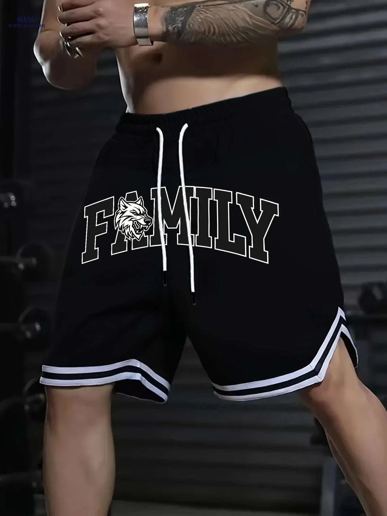 Men's Five-Pocket Sports Shorts - Striped Trim Basketball Style