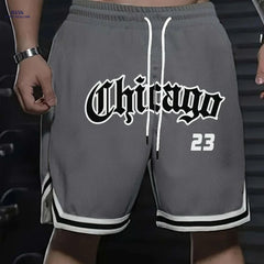 Men's Five-Pocket Sports Shorts - Striped Trim Basketball Style