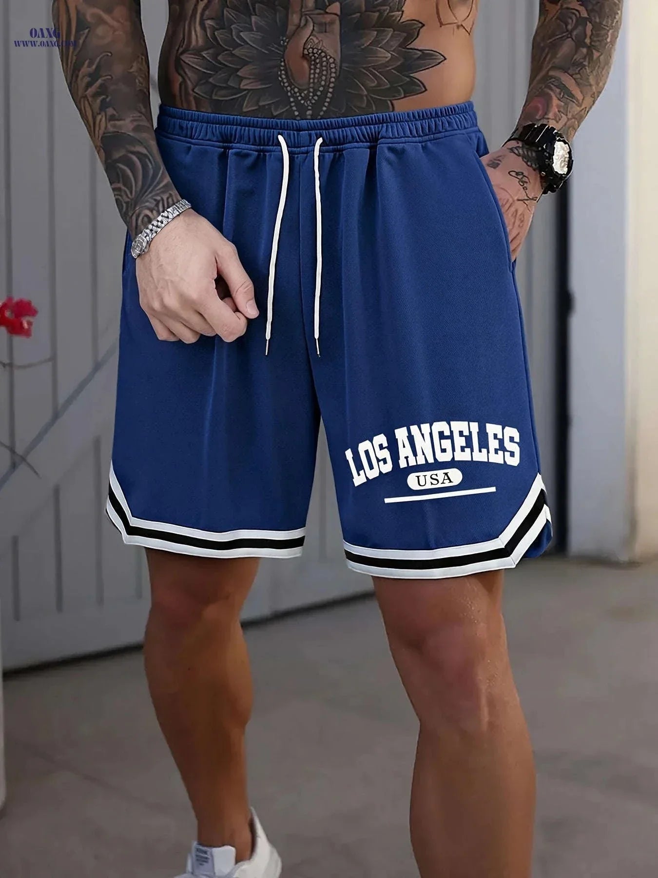 Men's LOS ANGELES Basketball Shorts - Lightweight, Breathable, Elastic Fit