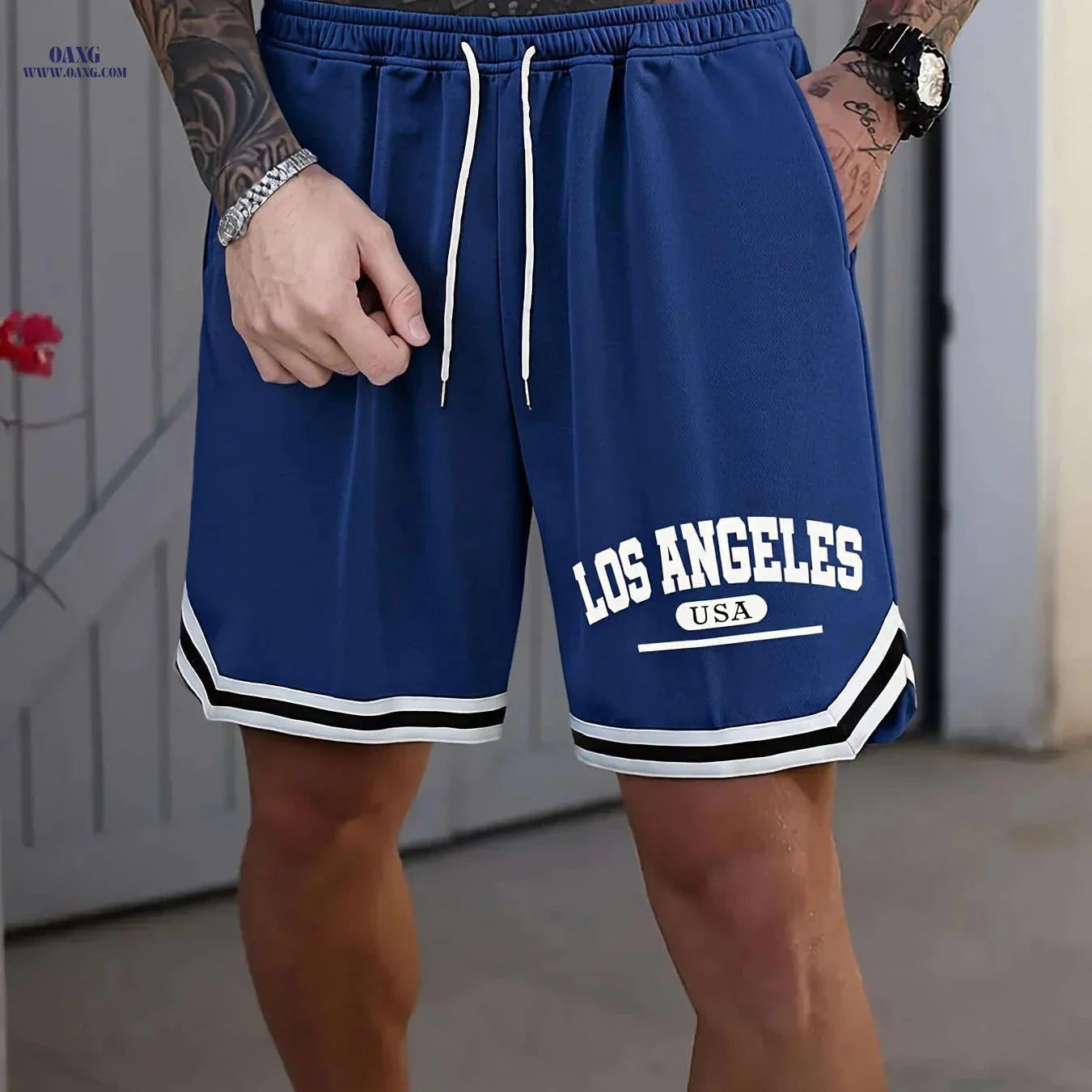 Men's LOS ANGELES Basketball Shorts - Lightweight, Breathable, Elastic Fit
