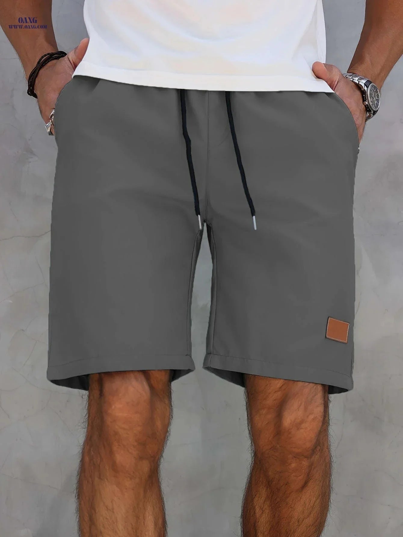 Men's Mint Green Athletic Shorts - Quick-Dry, Drawstring Pockets