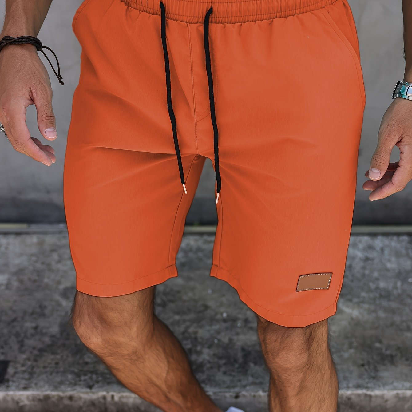 Men's Mint Green Athletic Shorts - Quick-Dry, Drawstring Pockets
