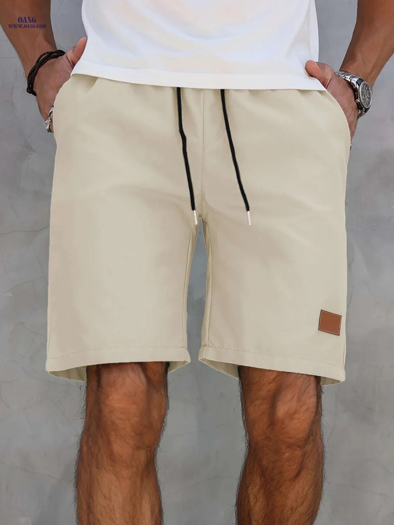 Men's Mint Green Athletic Shorts - Quick-Dry, Drawstring Pockets