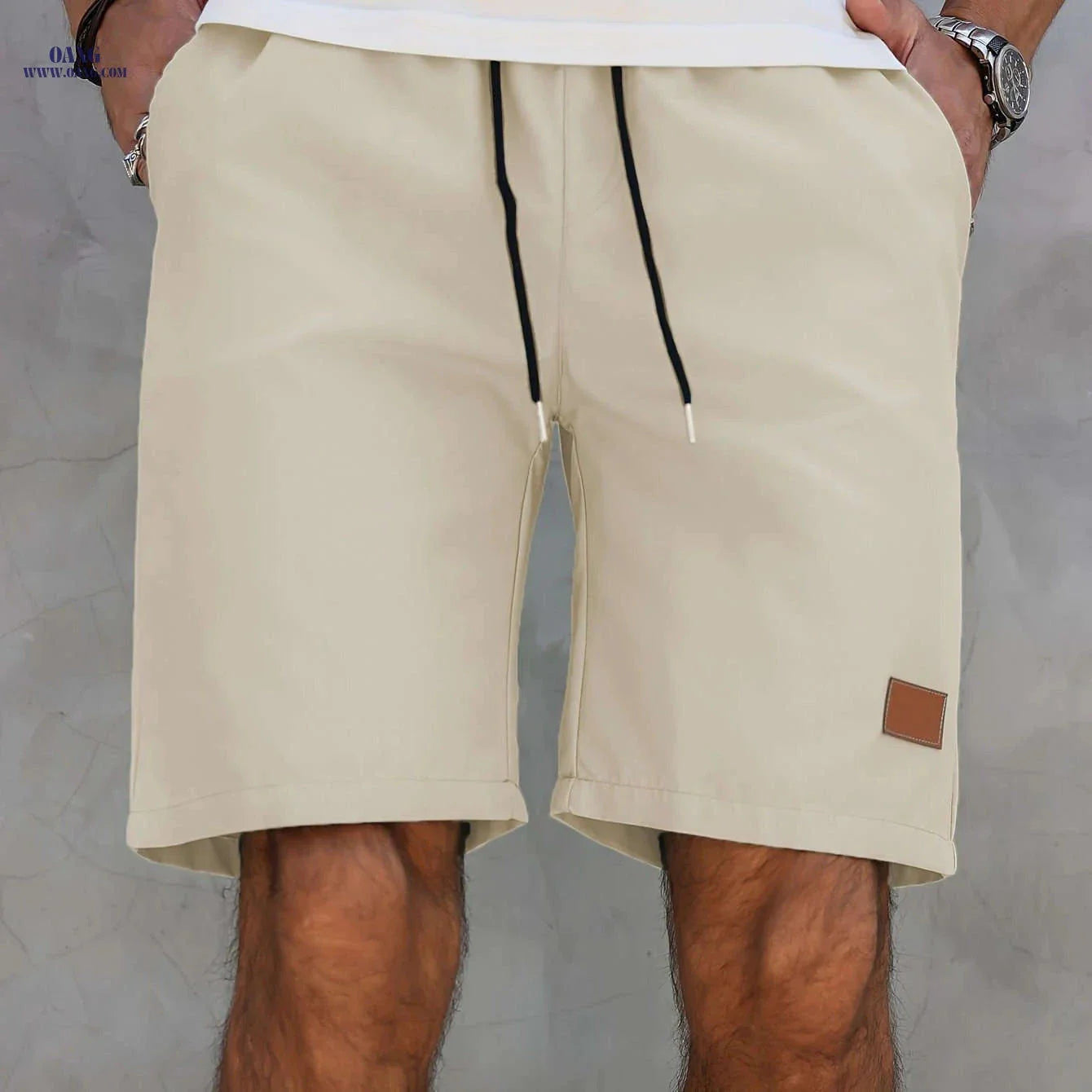 Men's Mint Green Athletic Shorts - Quick-Dry, Drawstring Pockets