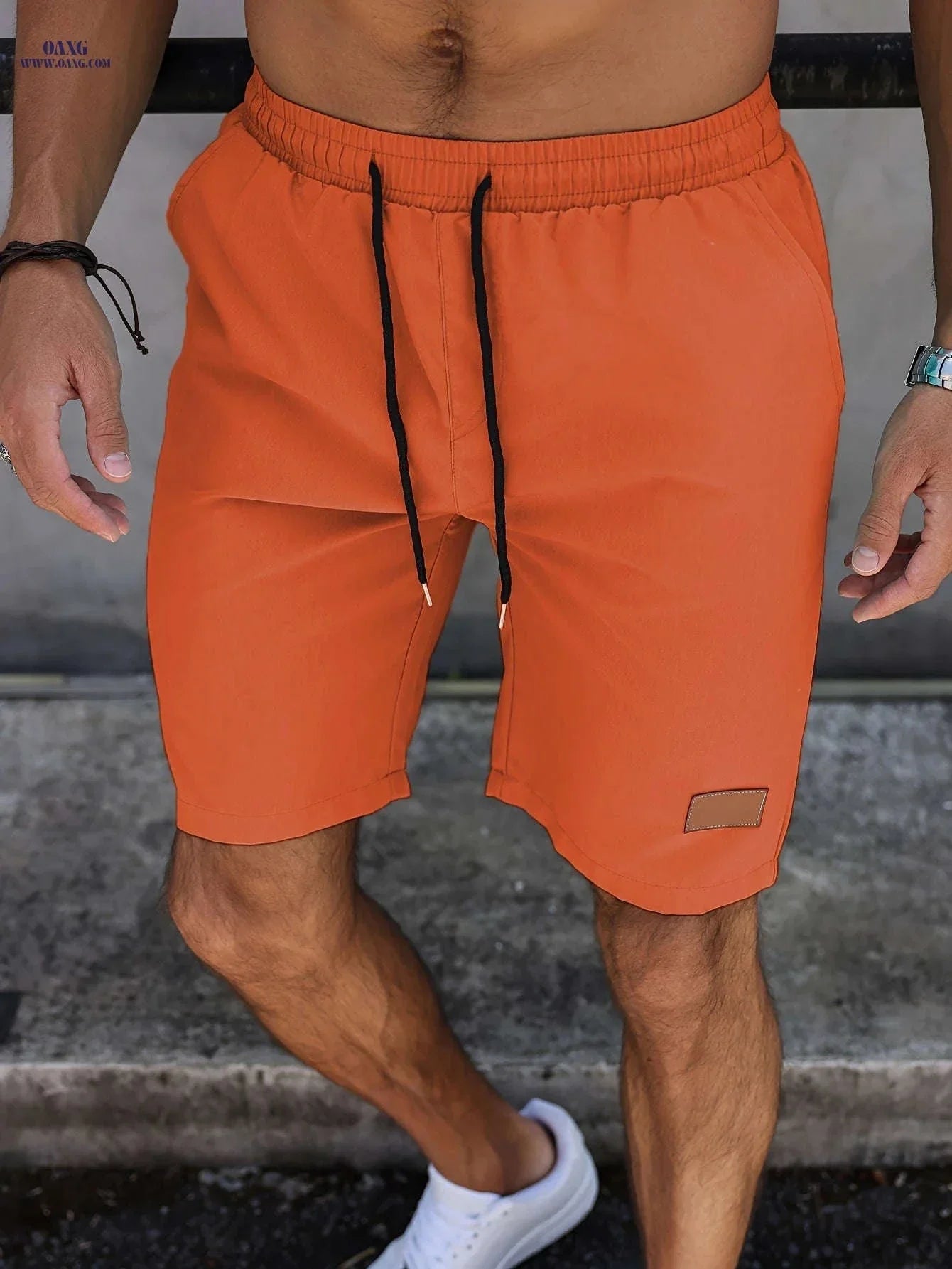 Men's Mint Green Athletic Shorts - Quick-Dry, Drawstring Pockets
