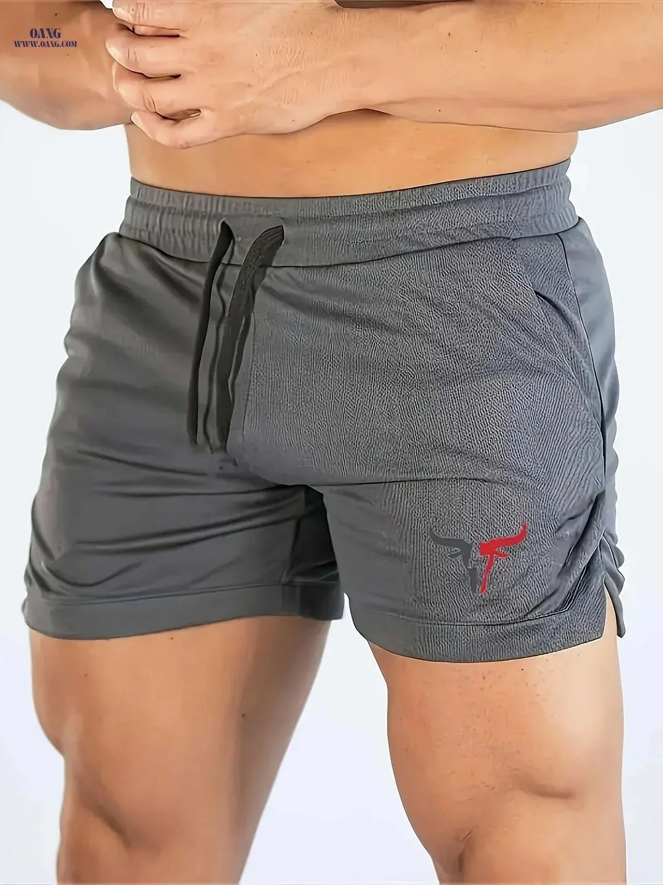Men's Quick-Dry Fitness Shorts - Lightweight Knit & Three-String Waist