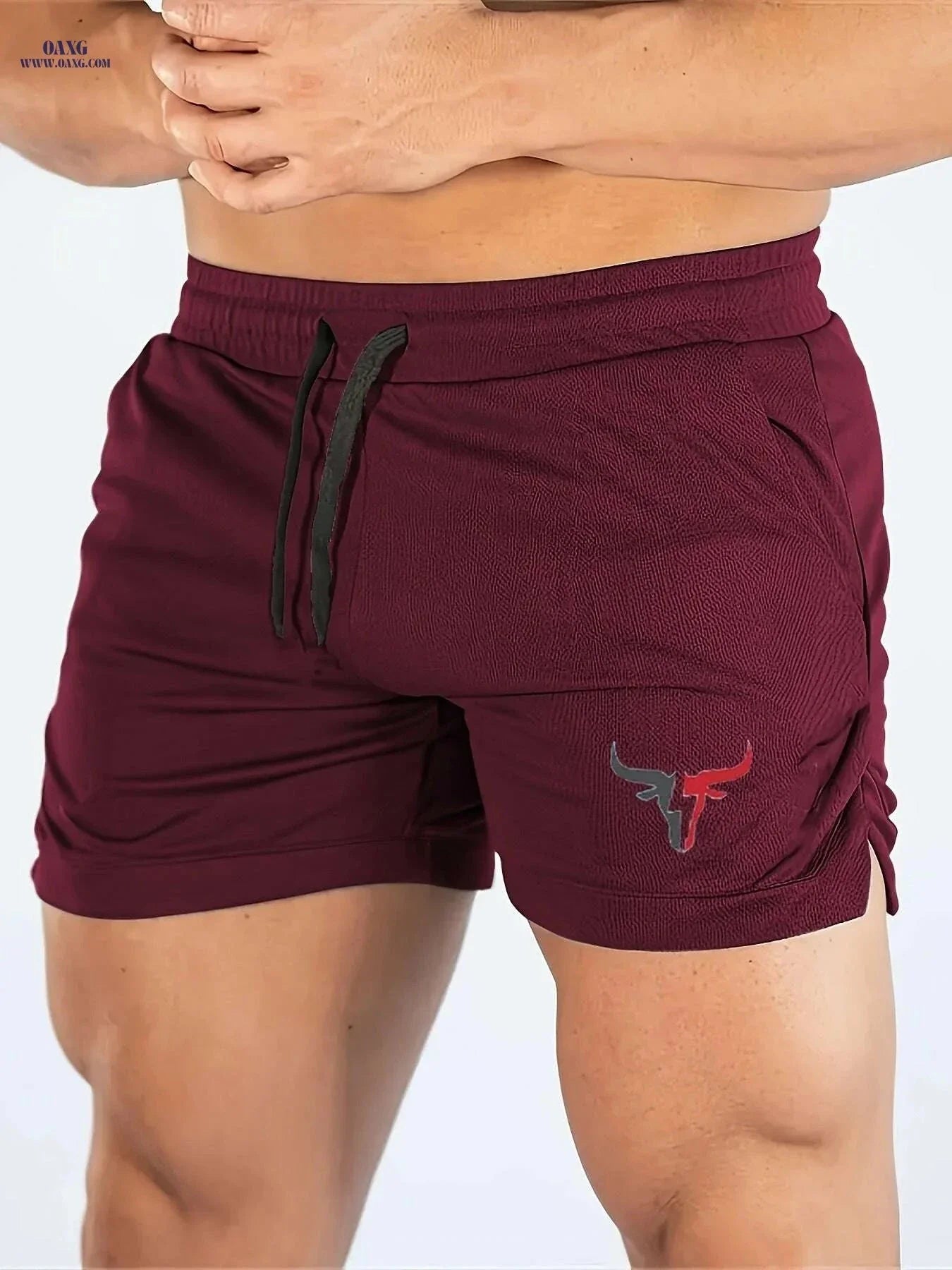 Men's Quick-Dry Fitness Shorts - Lightweight Knit & Three-String Waist