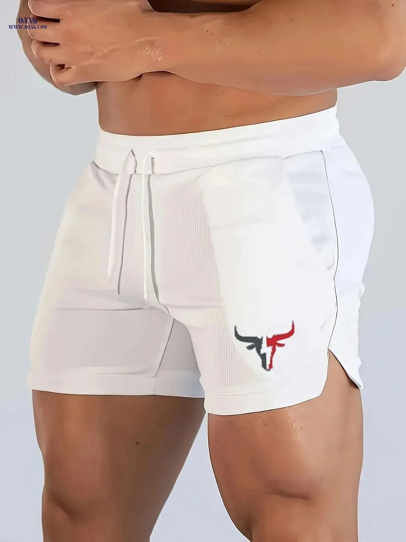 Men's Quick-Dry Fitness Shorts - Lightweight Knit & Three-String Waist