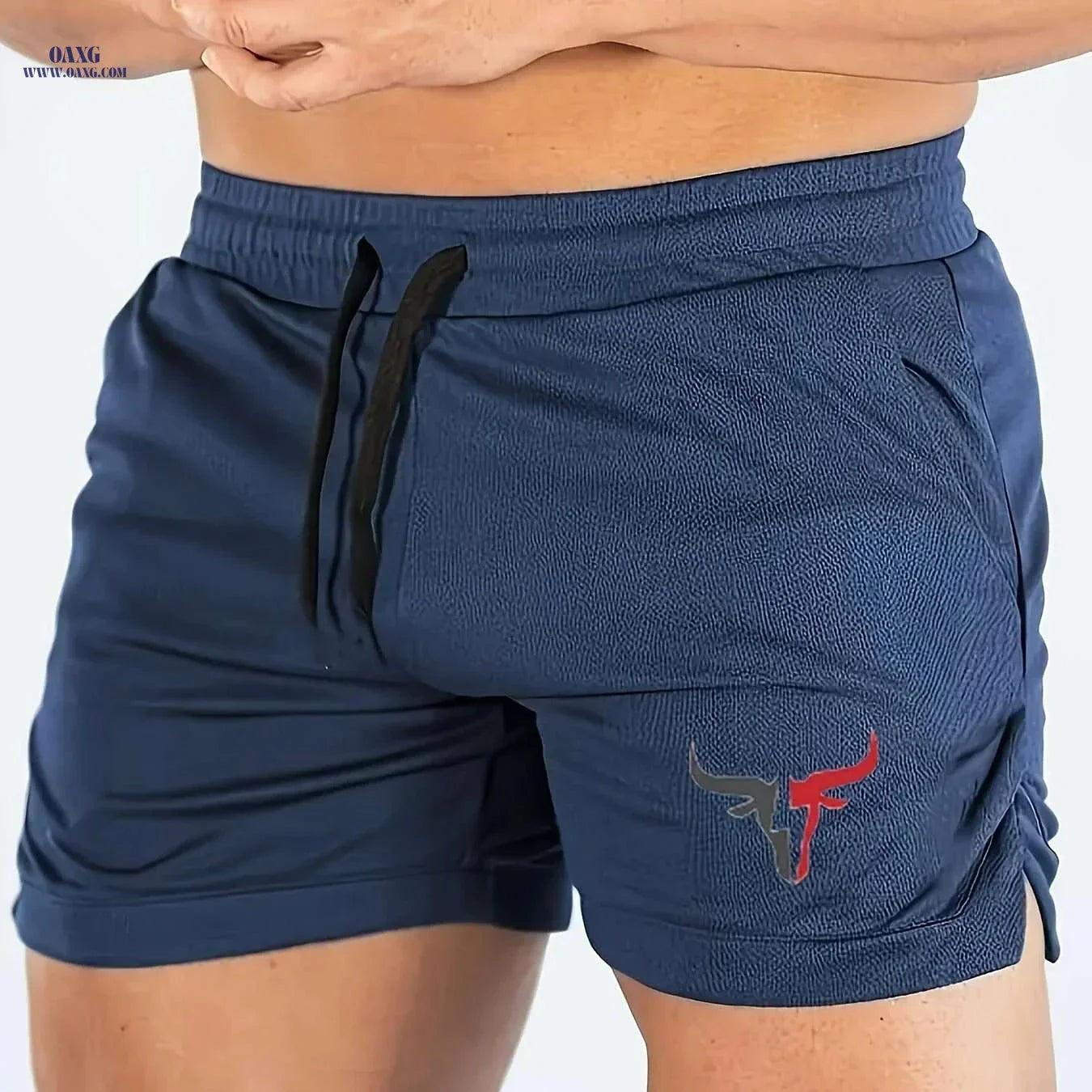 Men's Quick-Dry Fitness Shorts - Lightweight Knit & Three-String Waist