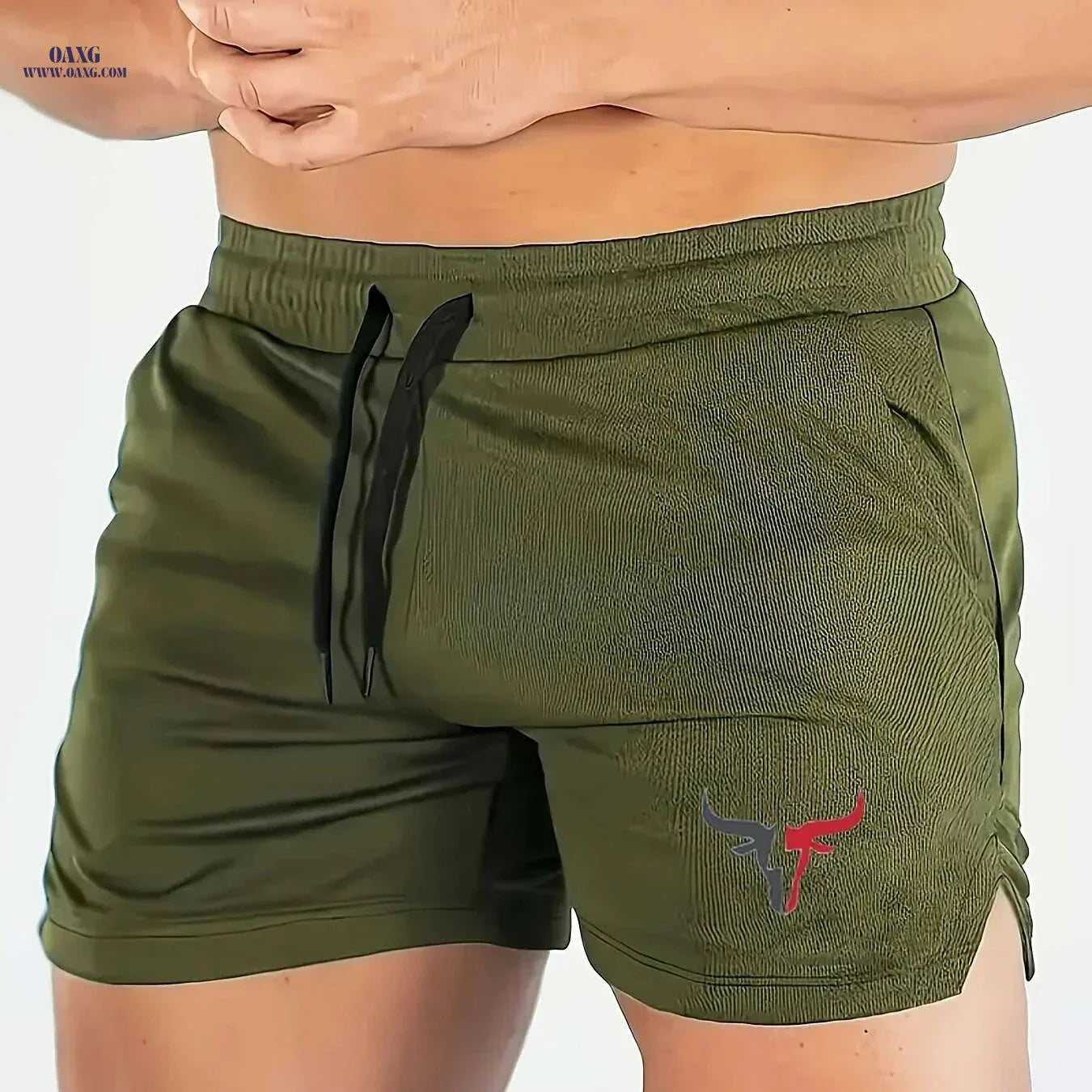 Men's Quick-Dry Fitness Shorts - Lightweight Knit & Three-String Waist