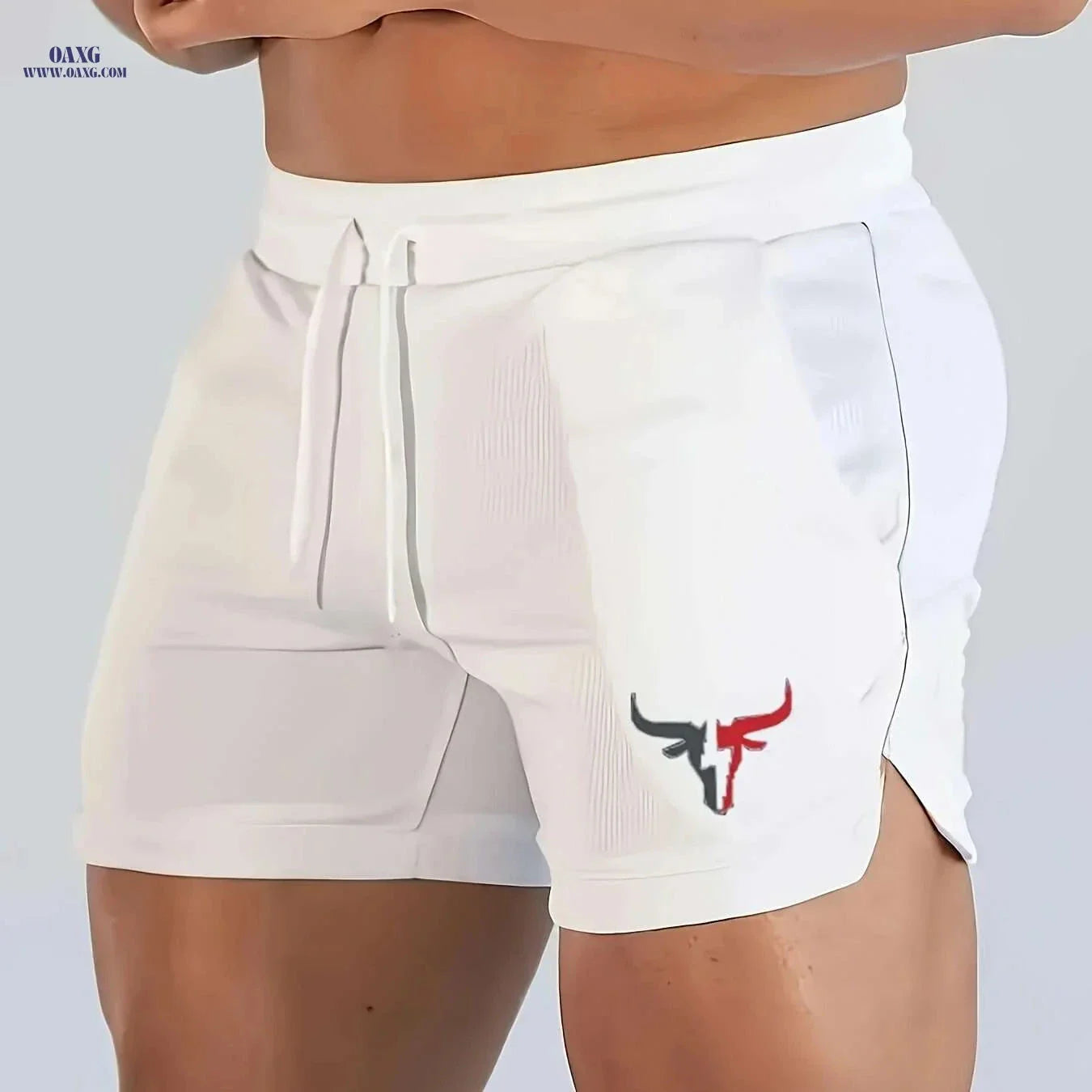 Men's Quick-Dry Fitness Shorts - Lightweight Knit & Three-String Waist