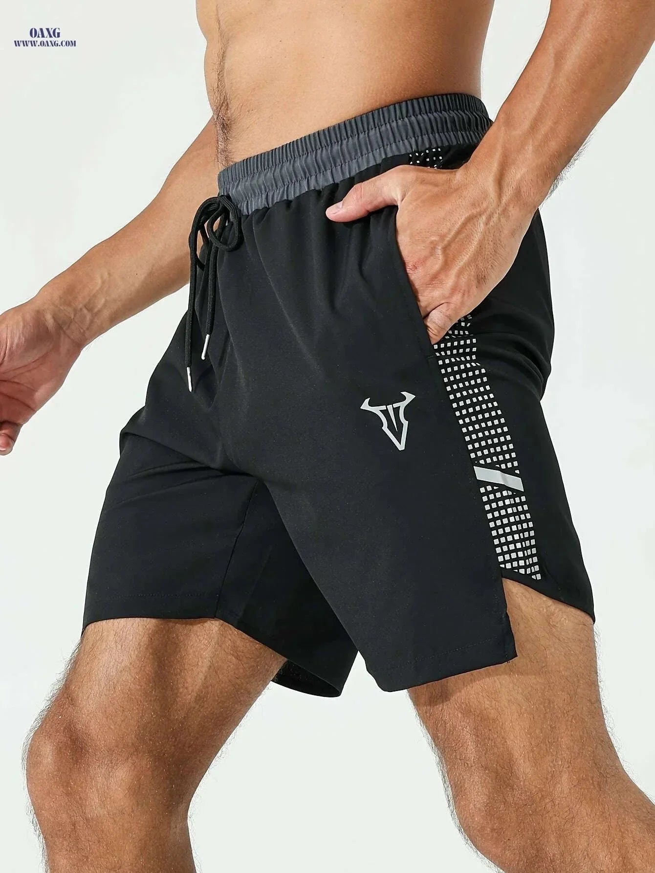 Men's Quick-Dry Swim Shorts - Reflective Loose-Fit for Water Sports