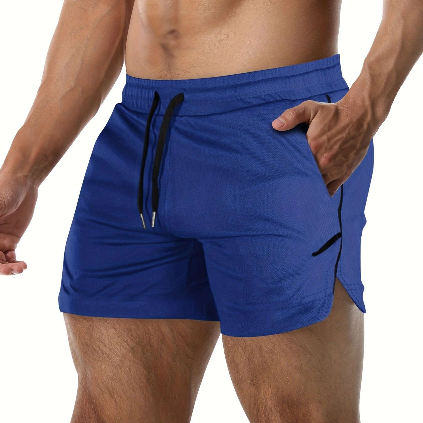 Men's Quick Drying Shorts - Elastic Waist, Comfy Design for Gym