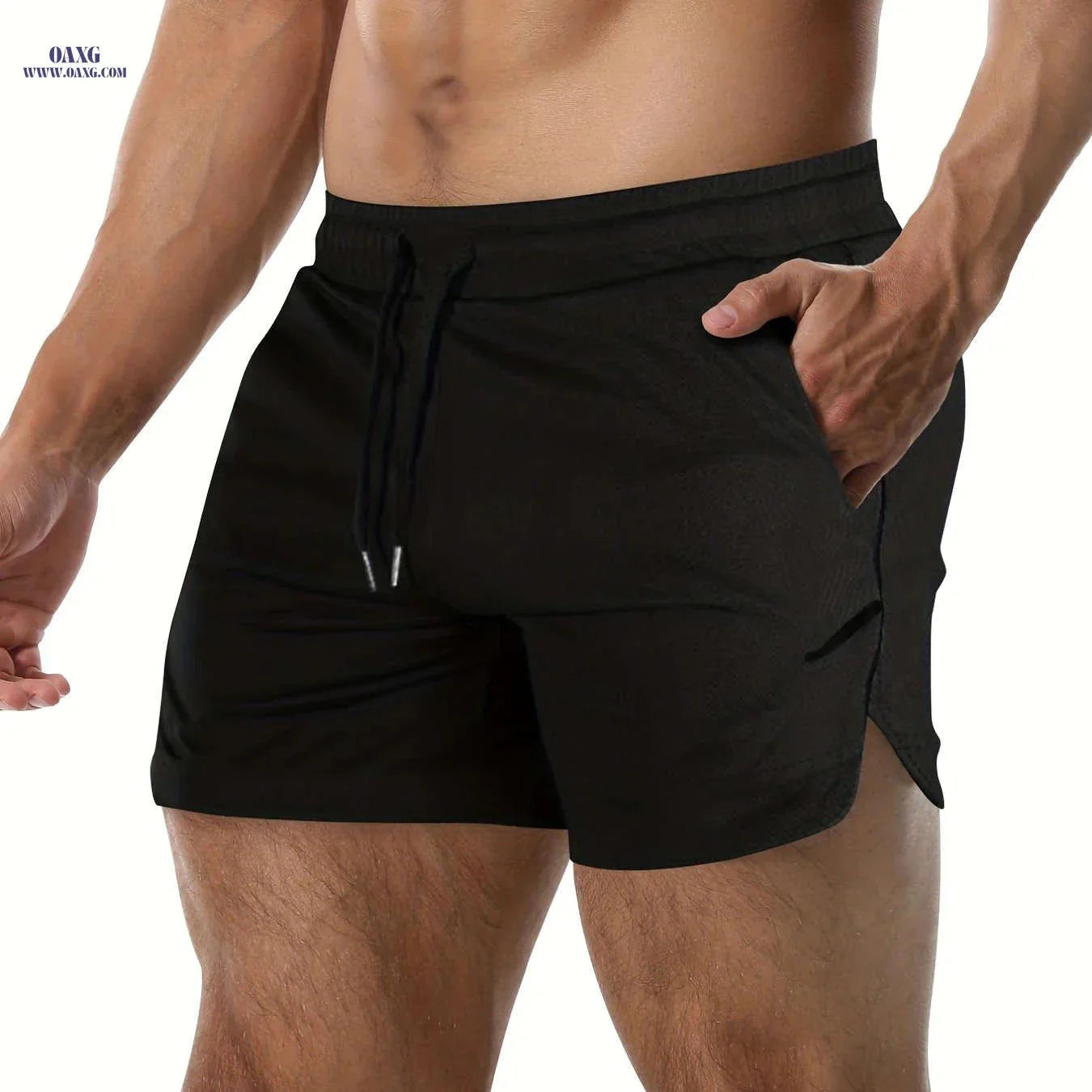 Men's Quick Drying Shorts - Elastic Waist, Comfy Design for Gym