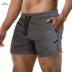 Men's Quick Drying Shorts - Elastic Waist, Comfy Design for Gym