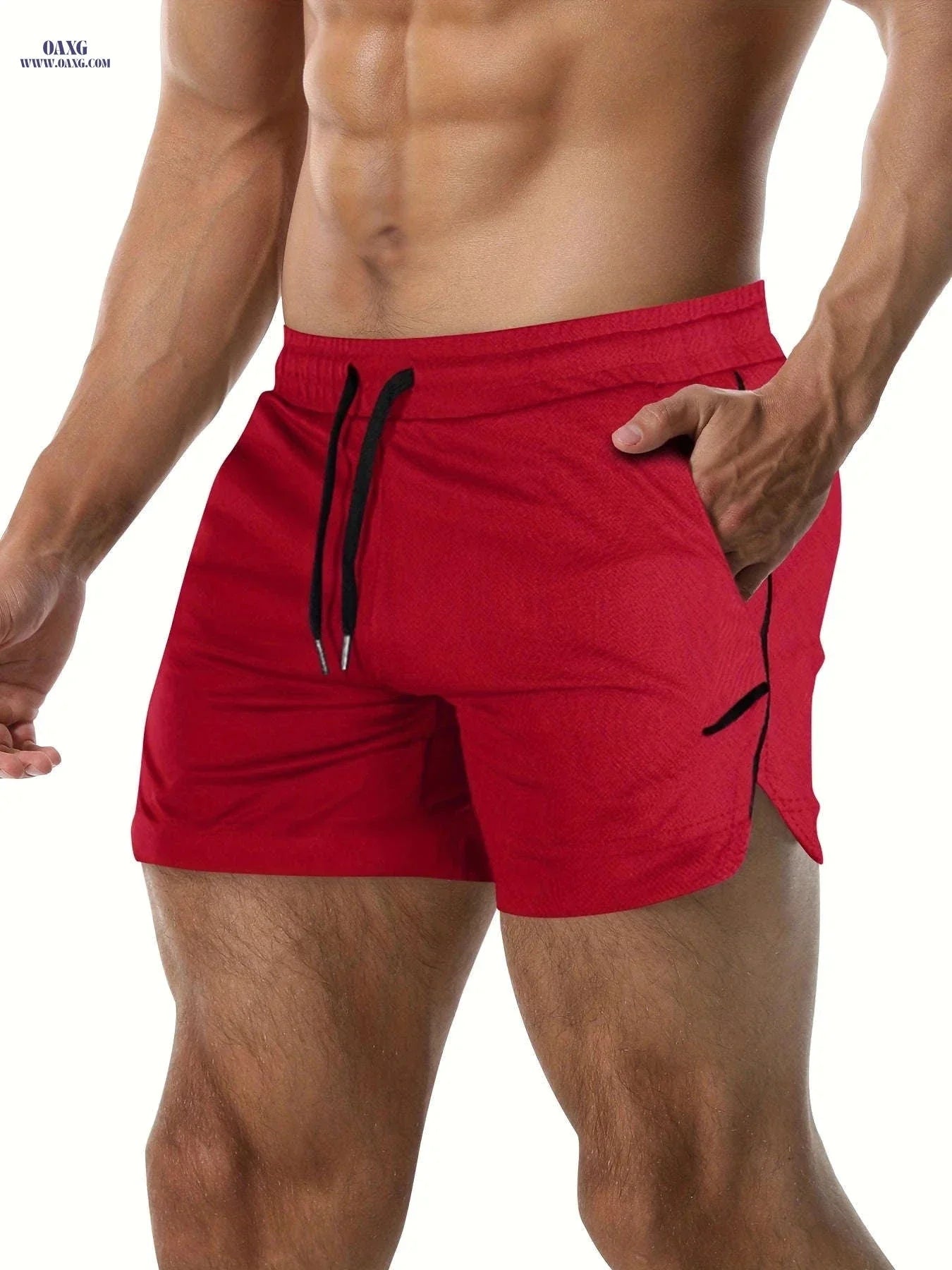 Men's Quick Drying Shorts - Elastic Waist, Comfy Design for Gym