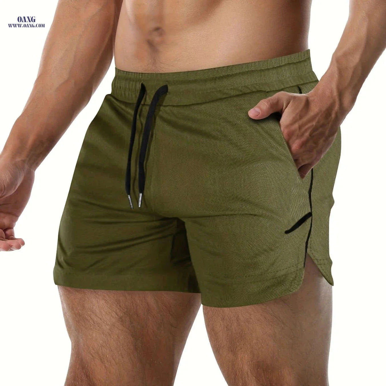 Men's Quick Drying Shorts - Elastic Waist, Comfy Design for Gym