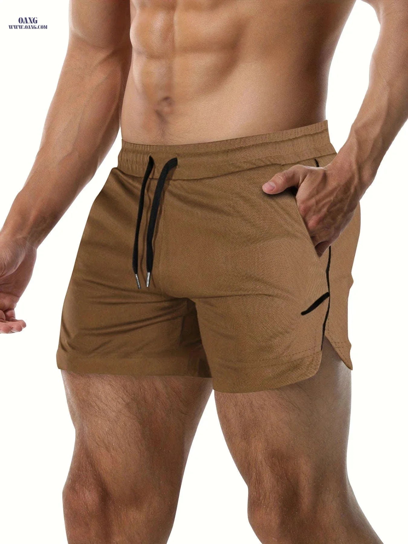 Men's Quick Drying Shorts - Elastic Waist, Comfy Design for Gym